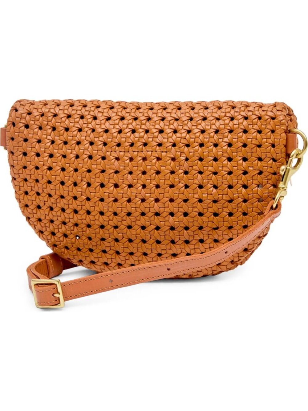 Clare V. Petite Fanny Rattan Woven Leather Belt Bag - Picture 2 of 14